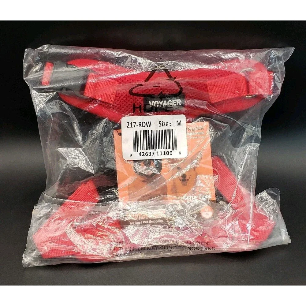 Voyager Step-in Lock Dog Harness - All Weather Mesh Size Medium Brand New Red!!!